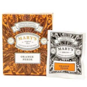 mary's wellness infused orange pekoe tea