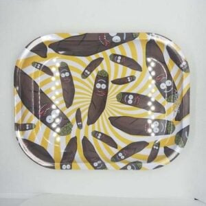 medium size herb tray with spliff designs