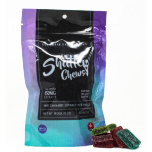 Shatter Chews Indica 150 mg avant de l’emballage
