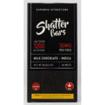 Shatter Bar Chocolat au lait Indica 1200 mg avant