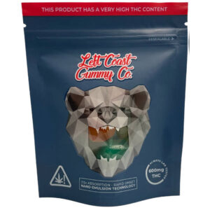 left coast gummies 600 mg package front