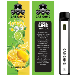 gas gang lemon lime vape pen and packaging