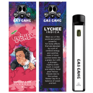 gas gang lychee vape pen and packaging