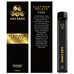Gas Gang Platinum Gelato Vape Pen et emballage