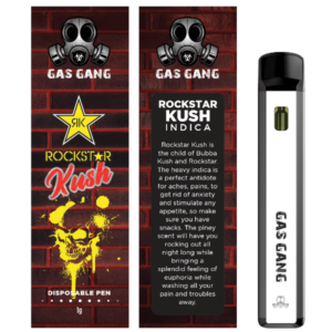 Gas Gang Rockstar Kush Stylo à vape et emballage