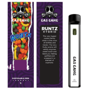 Stylo vapoteur Gas Gang Runtz et emballage
