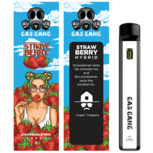 gas gang strawberry vape pen and packaging