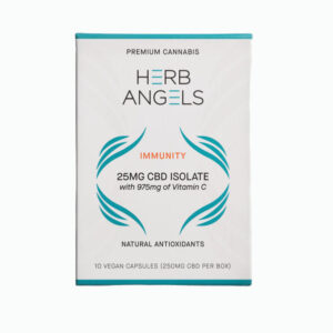 herb angels 25 mg cbd isolate packaging