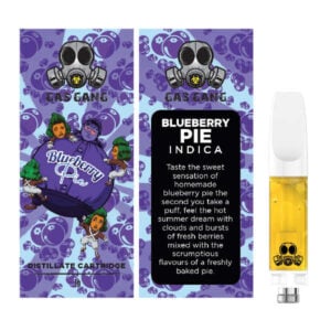 gas gang blueberry pie cartridge and packaging