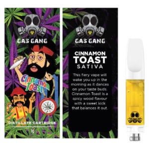 gas gang cinnamon toast cartridge and packaging