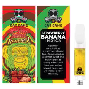 Cartouche et emballage de la fraise et de la banane Gas Gang