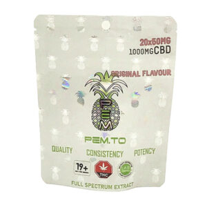 Paquet de gommes au CBD Pineapple Express 1000 mg