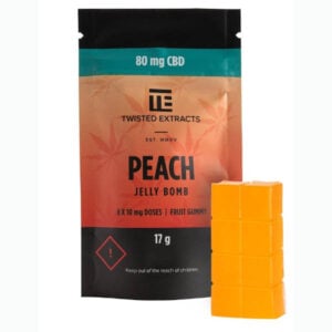 twisted extracts peach cbd jelly bomb
