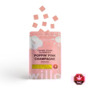 willo poppin' pink champagne thc gummies