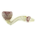 Pipe de style Sherlock avec tourbillon rouge