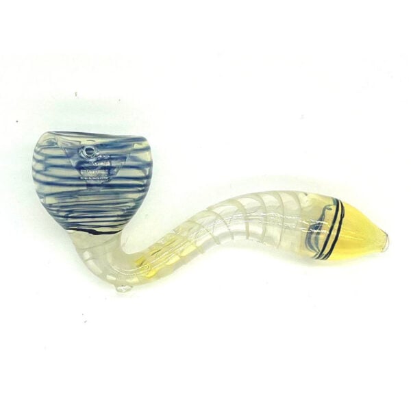 Pipe de style Sherlock avec tourbillon bleu