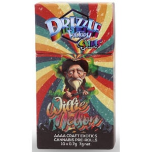 drizzle factory willie nelson strain pre-rolls package