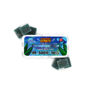 Golden Monkey Blue Raspberry Gummies Burst avec 500 mg de THC