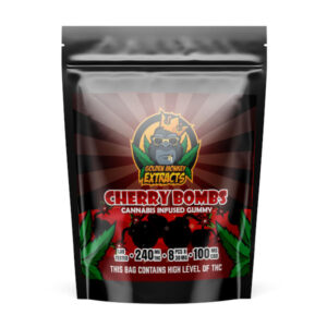 Golden Monkey Cherry Bomb Gummies avec 240 mg de THC