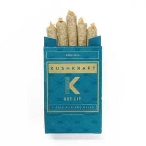 package of kushkraft 5 pack hybrid pre-rolled joints