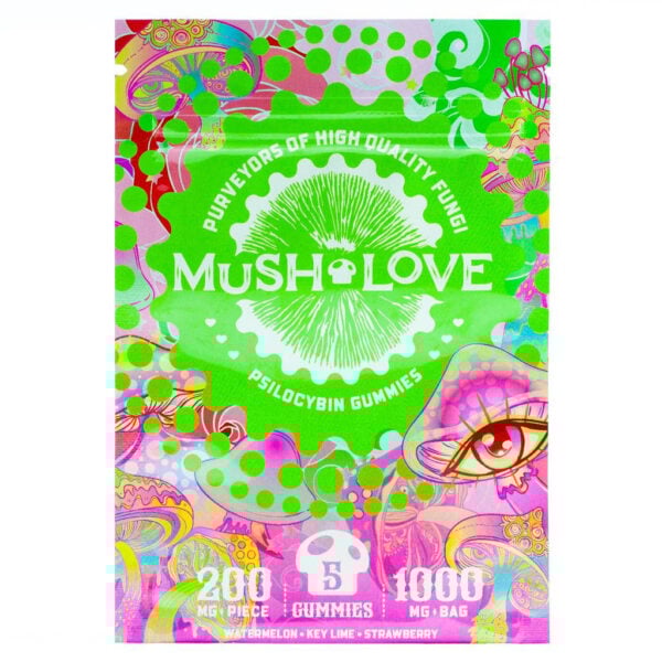 package of mush love psilocybin gummies with total 1000mg