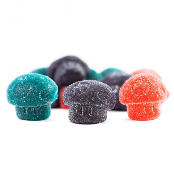 mush love gummies in mushroom shape