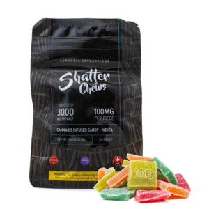 shatter chews with indica thc - 3000mg in the package
