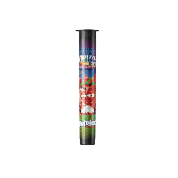 drizzle factory strawberry licorice flavoured moon rocket package