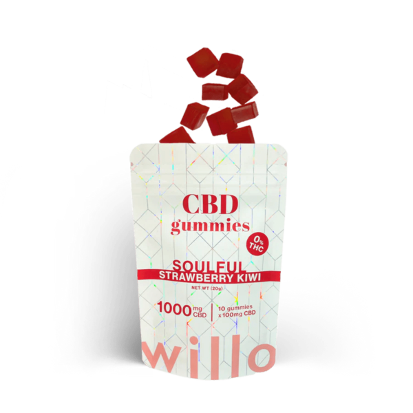willo cbd gummy package in strawberry kiwi flavour