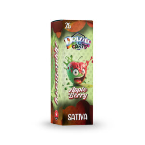 package of drizzle factory vape cartridge in apple berry