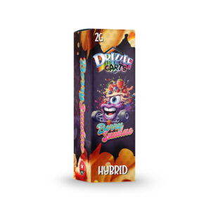 package of drizzle factory vape cartridge in berry sundae strain