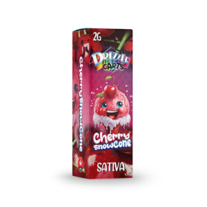 package of a drizzle factory vape cartridge in cherry snowcone flavour