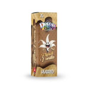 package of drizzle factory vape cartridge with french vanilla strain