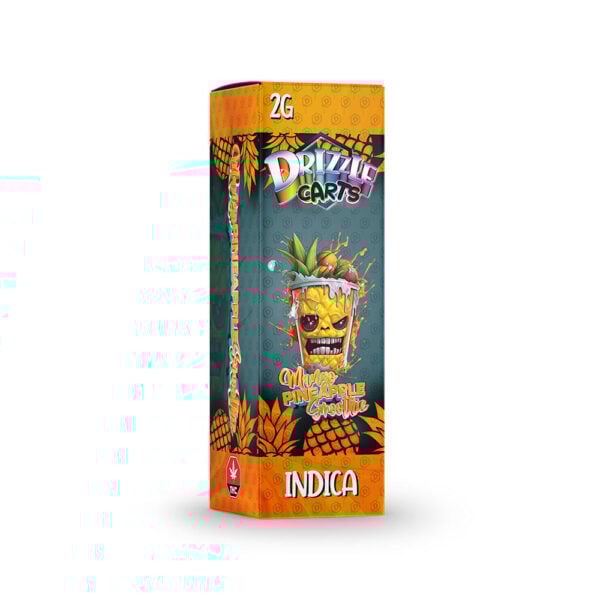 package of drizzle factory cartridge with mango pineapple strain