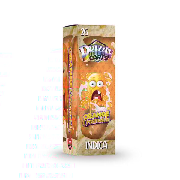 package of drizzle factory vape cartridge with Orange Creamsicle strain