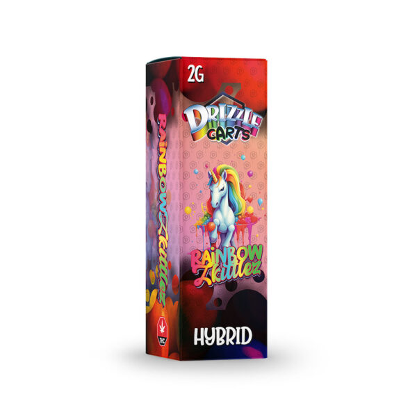 package of drizzle factory cartridge with rainbow z strain