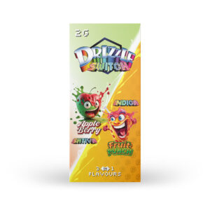 packaging of drizzle factory switch vape in apple-berry and fruit punch flavours