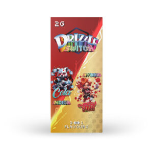 packaging of drizzle factory switch vape in cola and cherry soda flavours