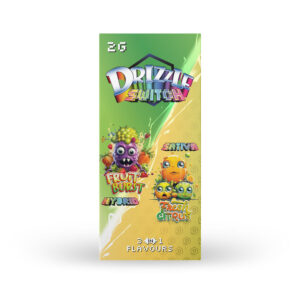 packaging of drizzle factory switch vape in fruit burst and fresh citrus flavour