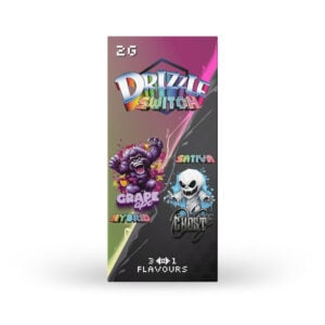 Emballage de Drizzle Factory Switch Cape aux saveurs Grape Ape et Ghost OG