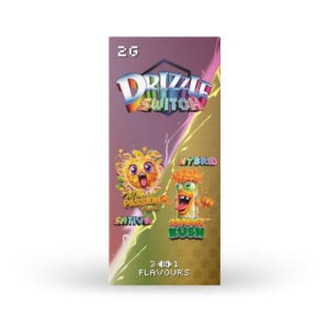 Emballage de Drizzle Factory Switch Vape aux saveurs mangue, fruit de la passion et orange kush