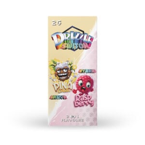 Emballage de Drizzle Factory Switch Vape dans les saveurs Pina Colada et Framboise