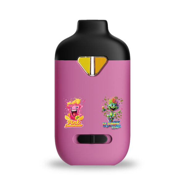 drizzle factory switch vape in pink lemonade and kandy kush flavours