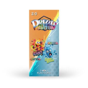 Emballage de Drizzle Factory Switch Vape dans les saveurs Runtz et Sour Razz