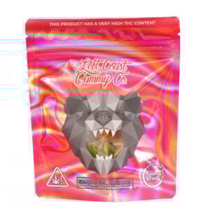 Emballage des gommes Left Coast Gummy Co. 4000mg THC