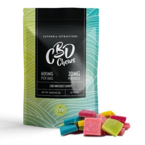 packaging with product of euphoria extractions cbd chews