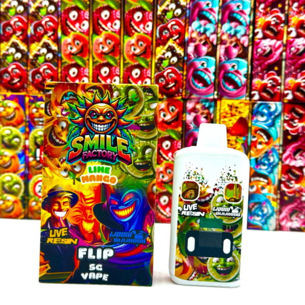 Stylo à vape double Smile Factory aux saveurs de citron vert et de mangue