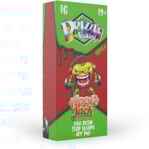 package of drizzle factory iry pod in apple jack flavour
