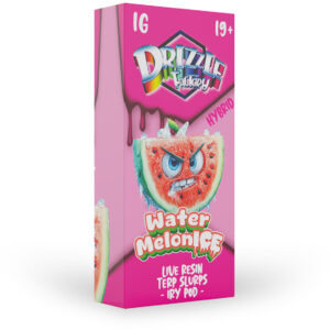 packaging of drizzle factory 1g live resin in watermelon ice flavour