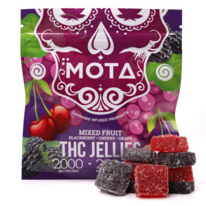 mota mixed fruits jellies packaging with 2000mg THC